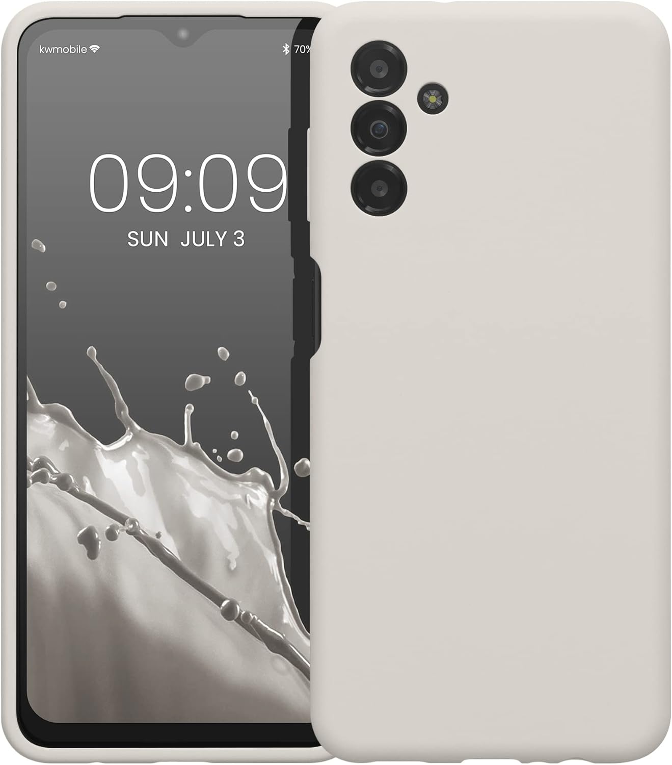 kwmobile Funda compatible con Samsung Galaxy A13 5G – Funda delgada de silicona TPU – Acabado suave al tacto – Blanco mate