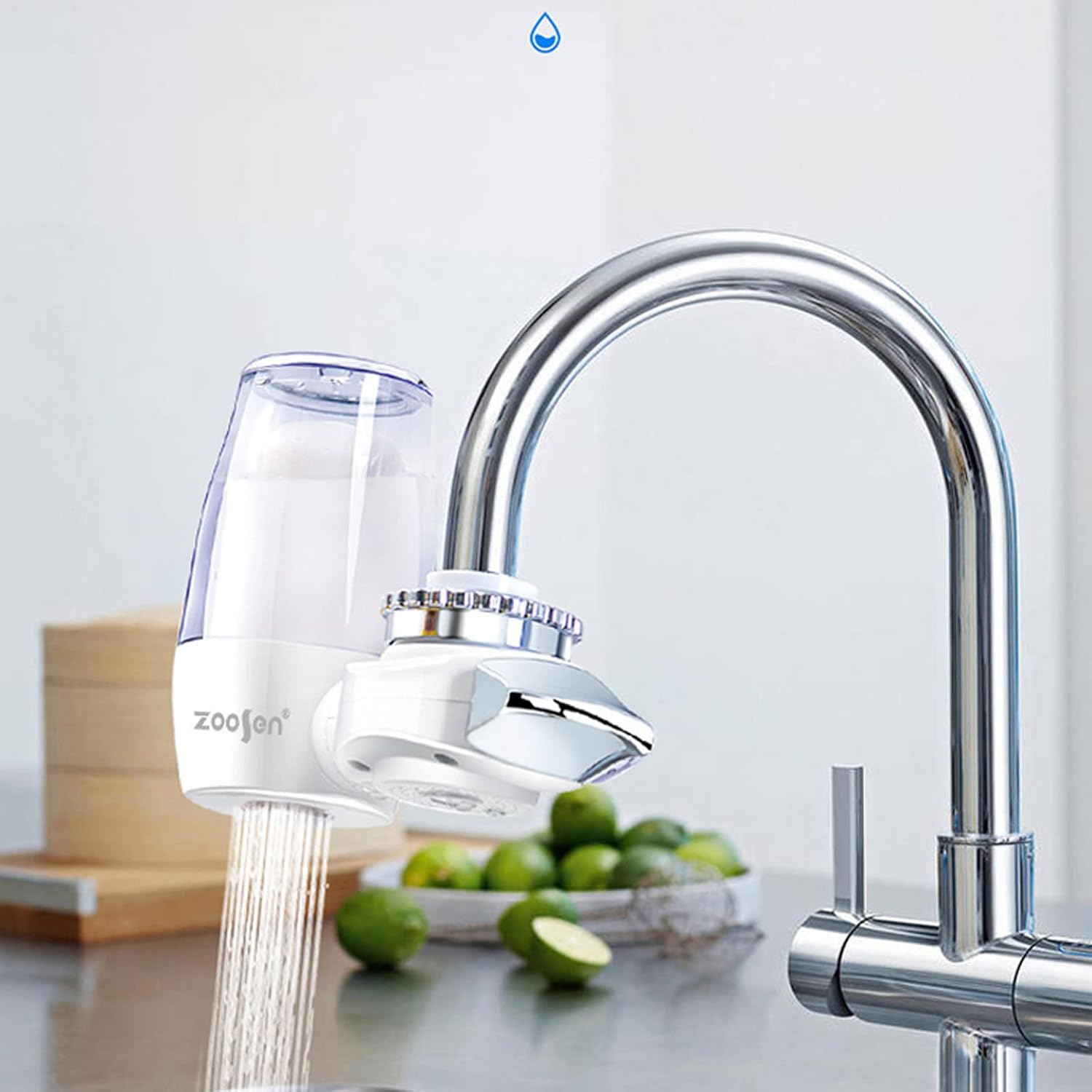 Filtro de agua para grifo, sistema de filtro de grifo de agua del grifo, purificador de agua se adapta a grifos estándar para el hogar, cocina, baño