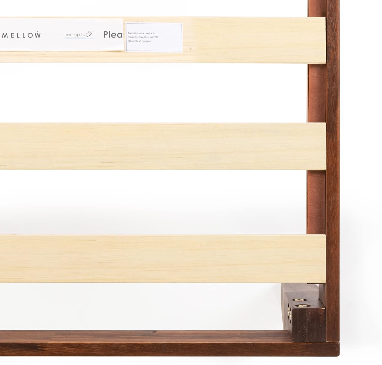 Mellow Naturalista Classic – Cama de plataforma de madera maciza de 12 pulgadas, listones de madera, no necesita somier, fácil montaje, tamaño