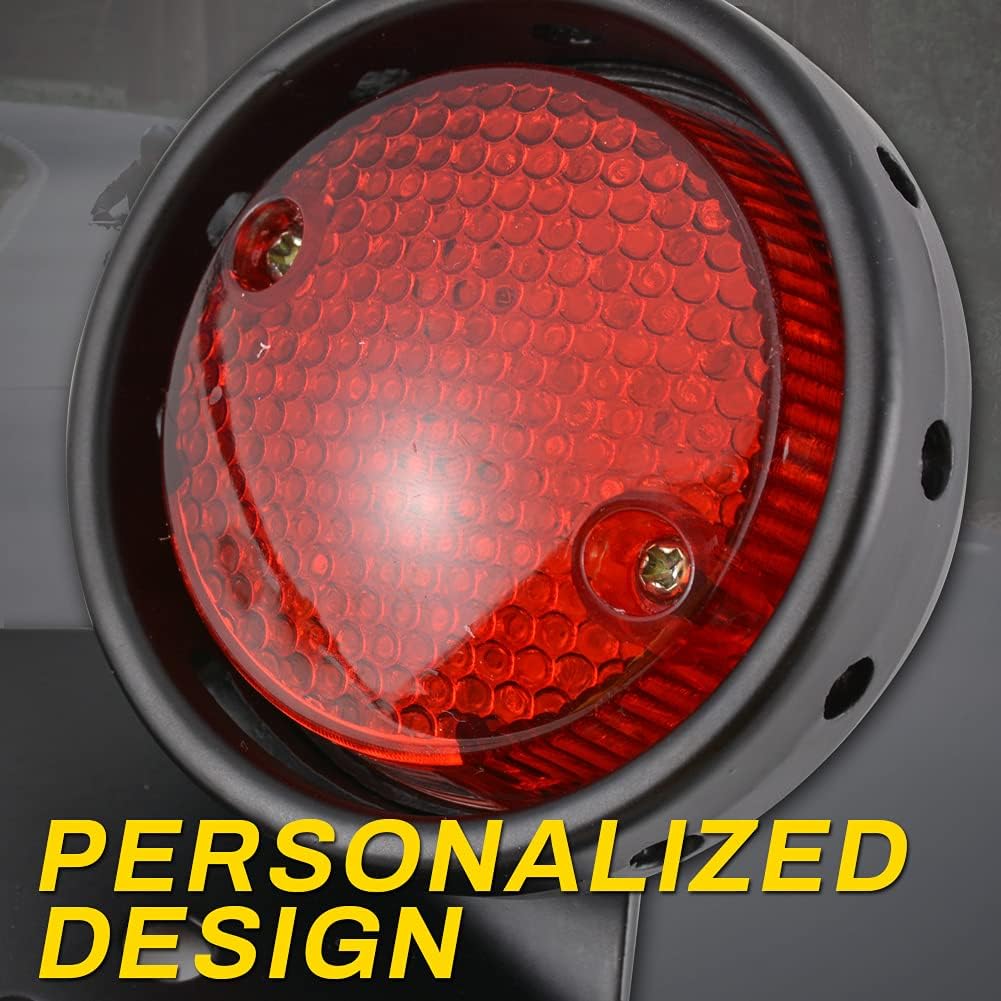 Luz de freno trasera LED retro roja lámpara de parada luz de matrícula luz universal motocicleta luz trasera luz trasera luz trasera para Harley