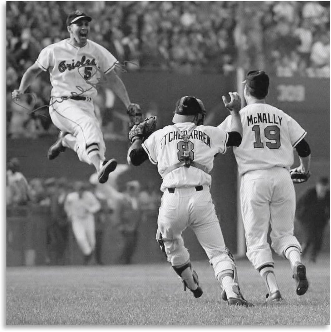 Third Baseman Brooks Robinson – Póster de celebración en lienzo y arte de pared, póster moderno para decoración de dormitorio familiar, 12 x 12