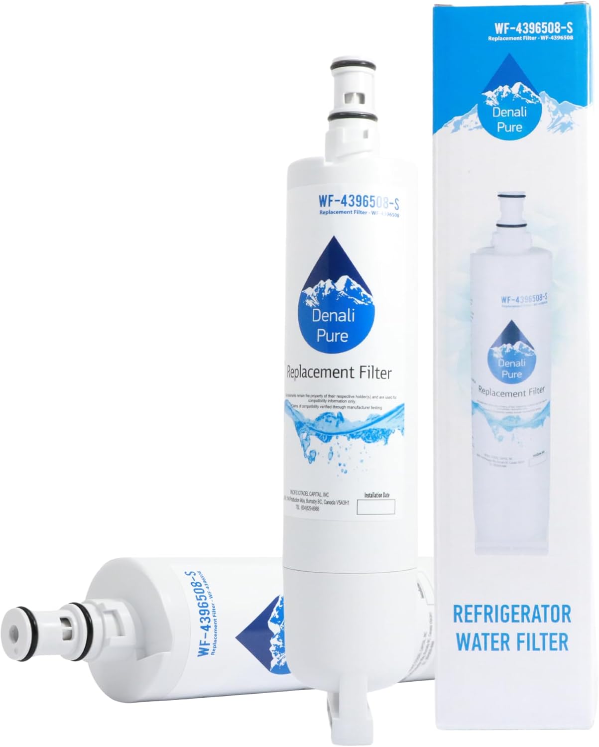 Filtro de agua de repuesto para refrigerador Whirlpool GC5SHGXLQ01 – Compatible con cartucho de filtro de agua para refrigerador Whirlpool 4396508,