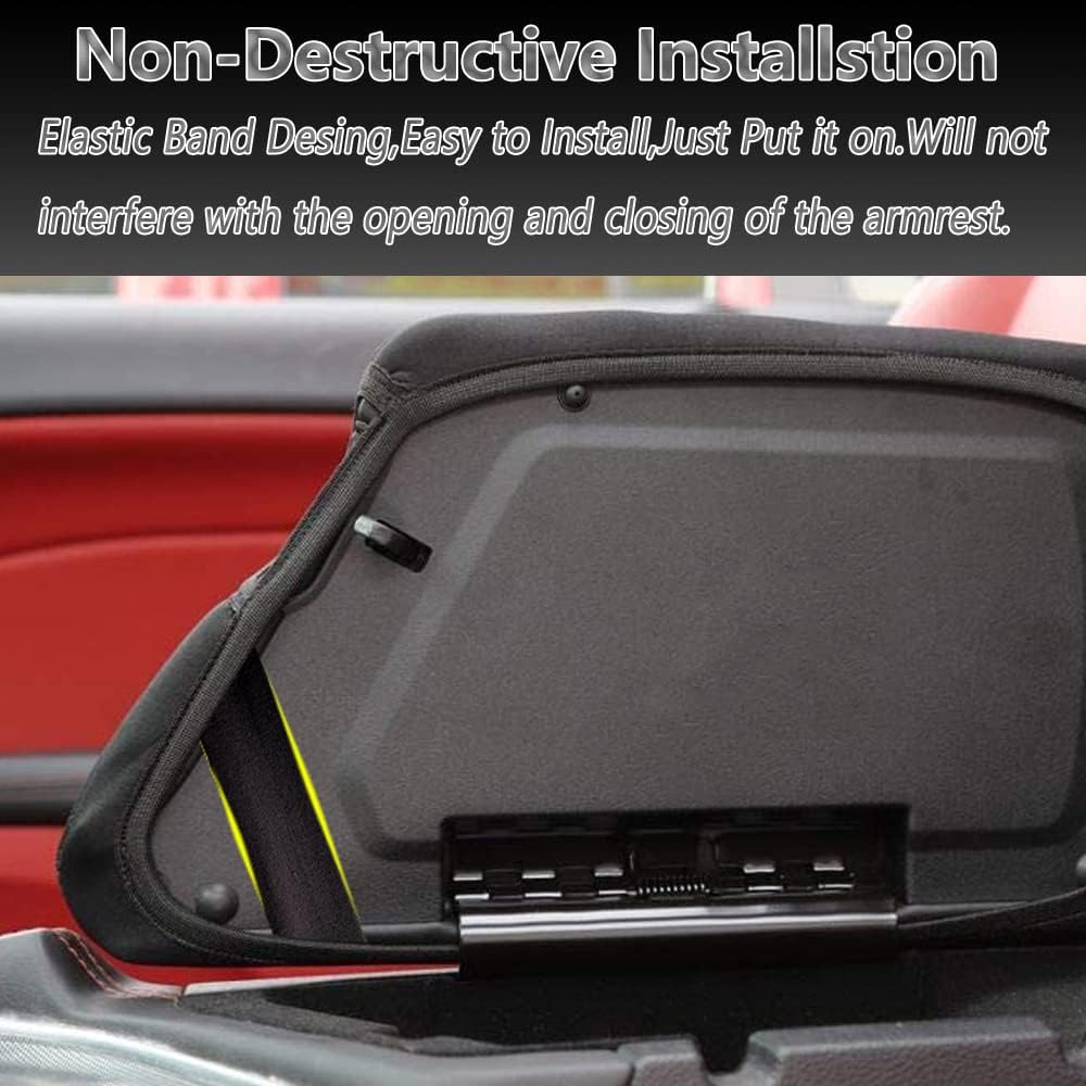 CEBAT – Funda para el reposabrazos de la consola central, de piel, antiarañazos, de protección, accesorios de decoración interior, para Dodge