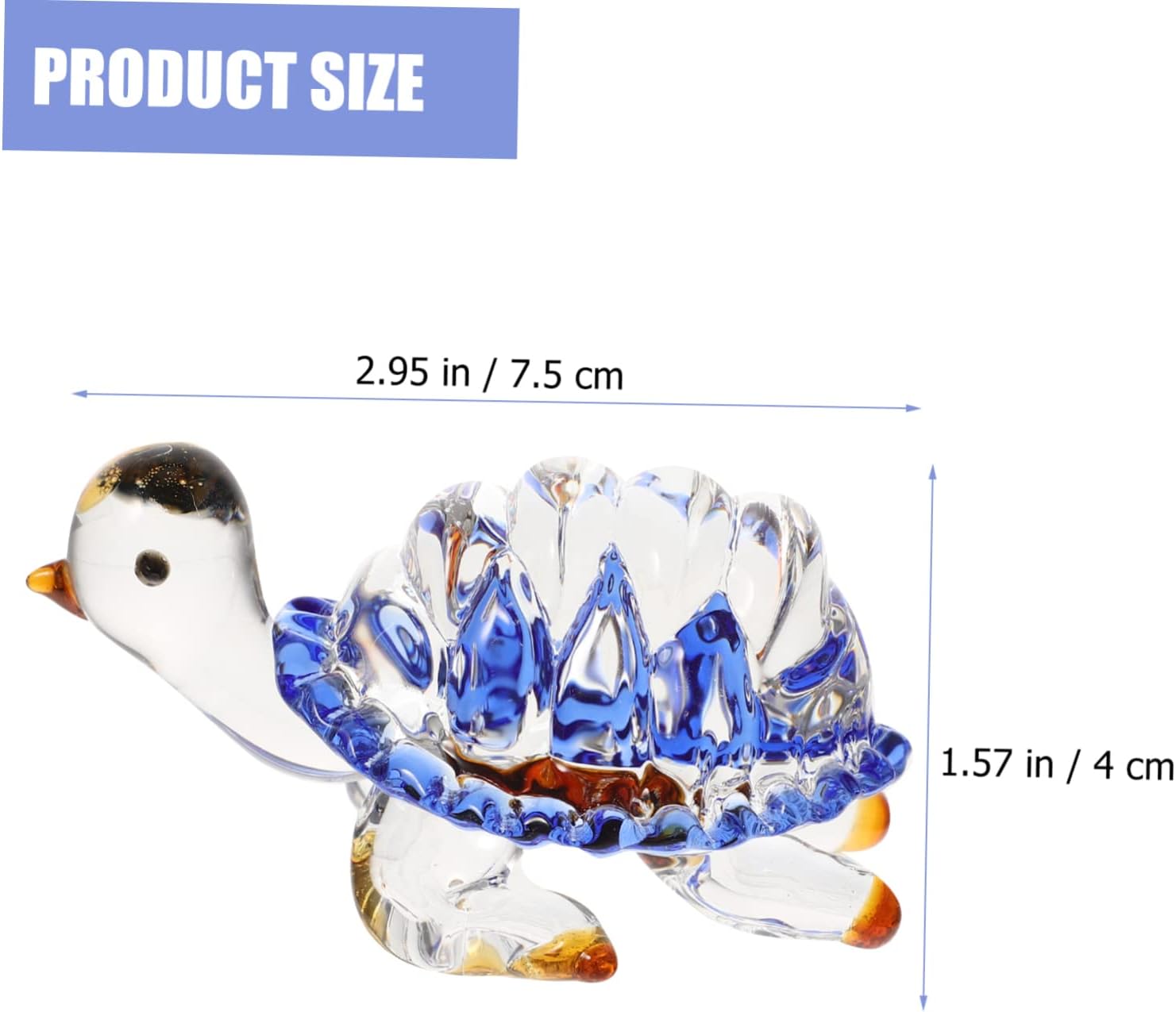 Garneck 3pcs Little Turtle Ornament Glass Animal Figurines Turtle Decor sea Animal Figurine Turtle Statue adornos para Miniature Figurines Desktop