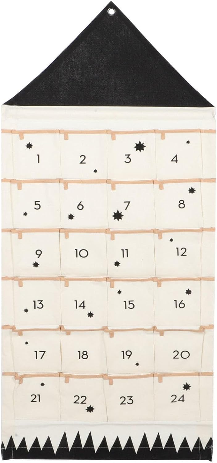 Calendario de Navidad con múltiples bolsillos, calendario de Adviento de Navidad, bolsa para colgar en la pared, calendario de cuenta regresiva de