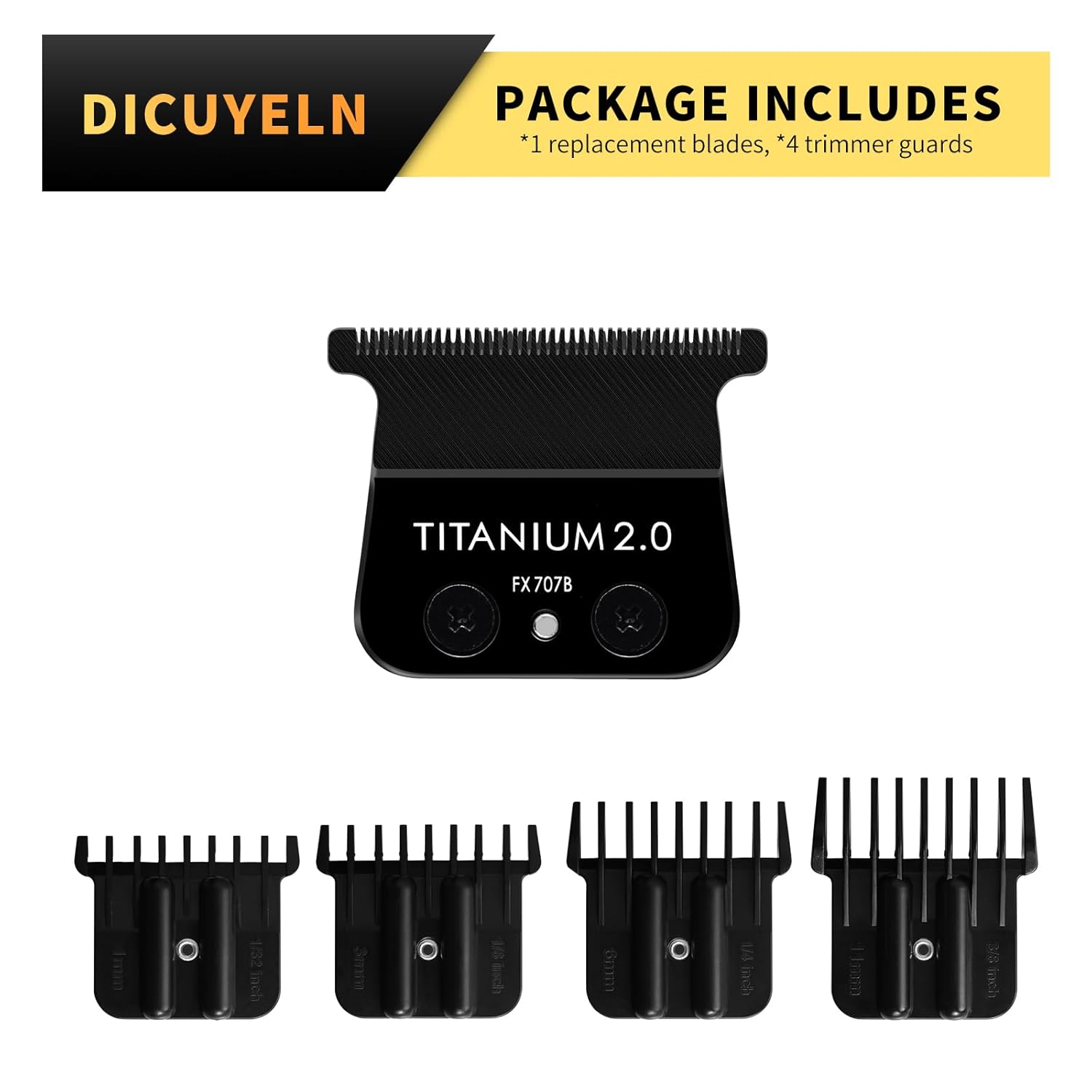 FX707B – Cuchillas de repuesto para todas las recortadoras BaBylissPRO FX787 y FX726, cuchillas de repuesto DLC compatibles con cuchillas de