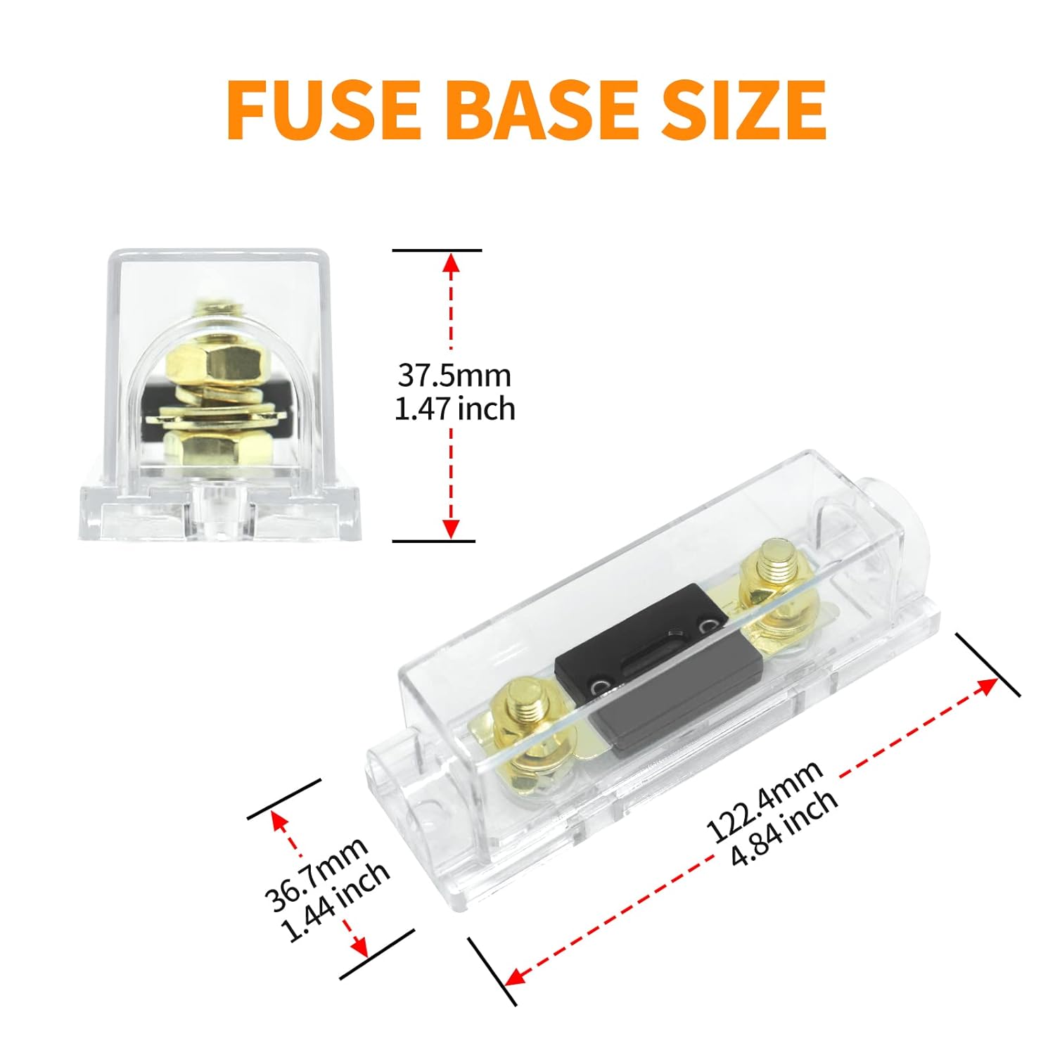 Tiooka Portafusibles ANL de 150 amperios, paquete de 3 portafusibles en línea con fusibles de 150 A, calibre 0248 AWG en línea portafusibles ANL