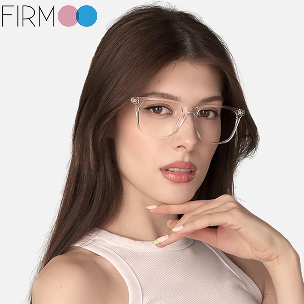 Firmoo Gafas de bloqueo de luz azul para computadora mujereshombres, lentes antirreflejos y marco de luz