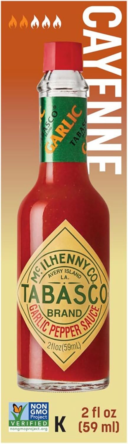 Tabasco 2 oz de salsa de ajo y pimienta