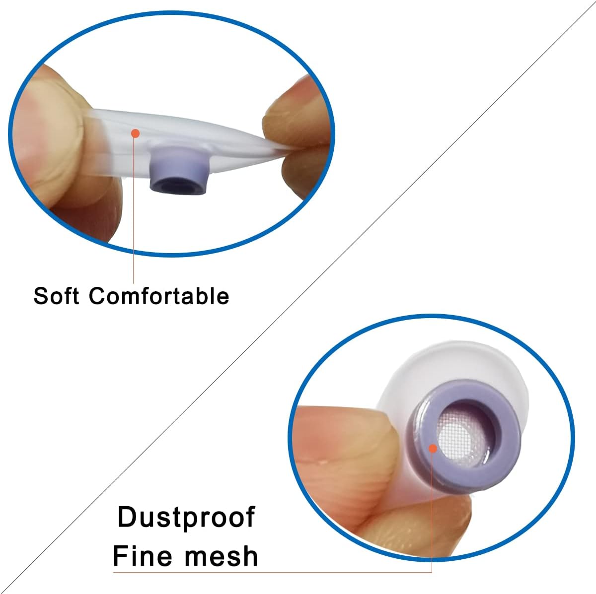 Almohadillas de silicona para Galaxy Buds 2 a prueba de polvo de malla fina de repuesto para Samsung Galaxy Buds2Galaxy Buds+ Plus 6 pares LMS