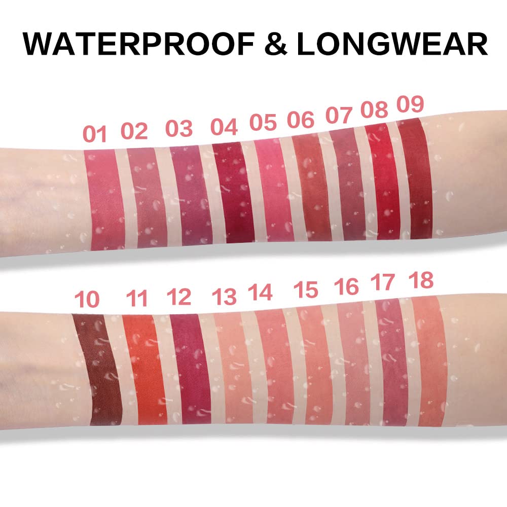 BINGBRUSH Juego de lápices labiales de 3 colores mate de larga duración, delineador de labios suave con sacapuntas incorporado, lo último para