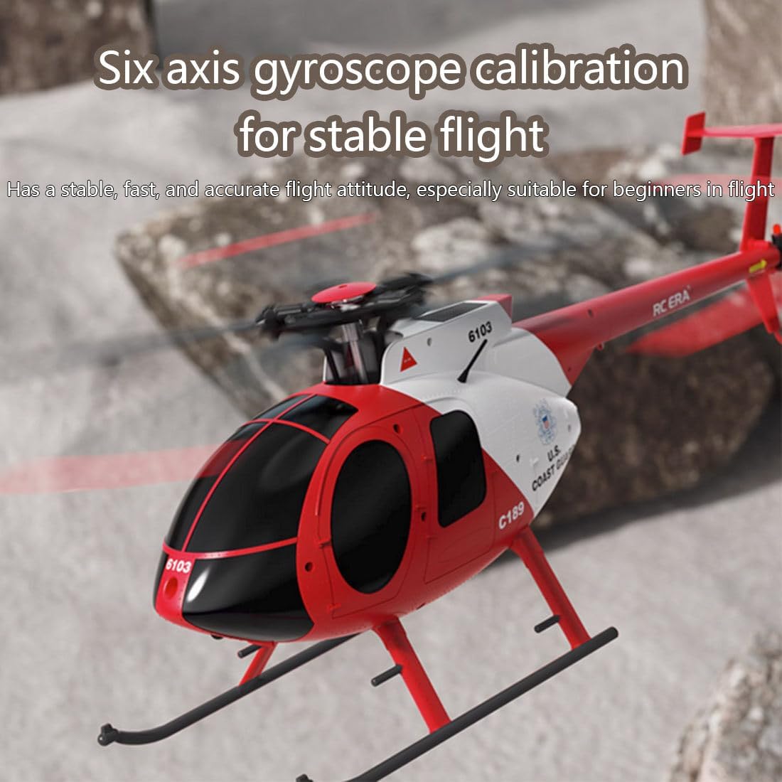 Newcomer Helicóptero RC MD500 C189, modelo de avión 128 2.4G 4CH modelo de helicóptero de un solo rotor, juguetes de helicóptero remoto para niños y