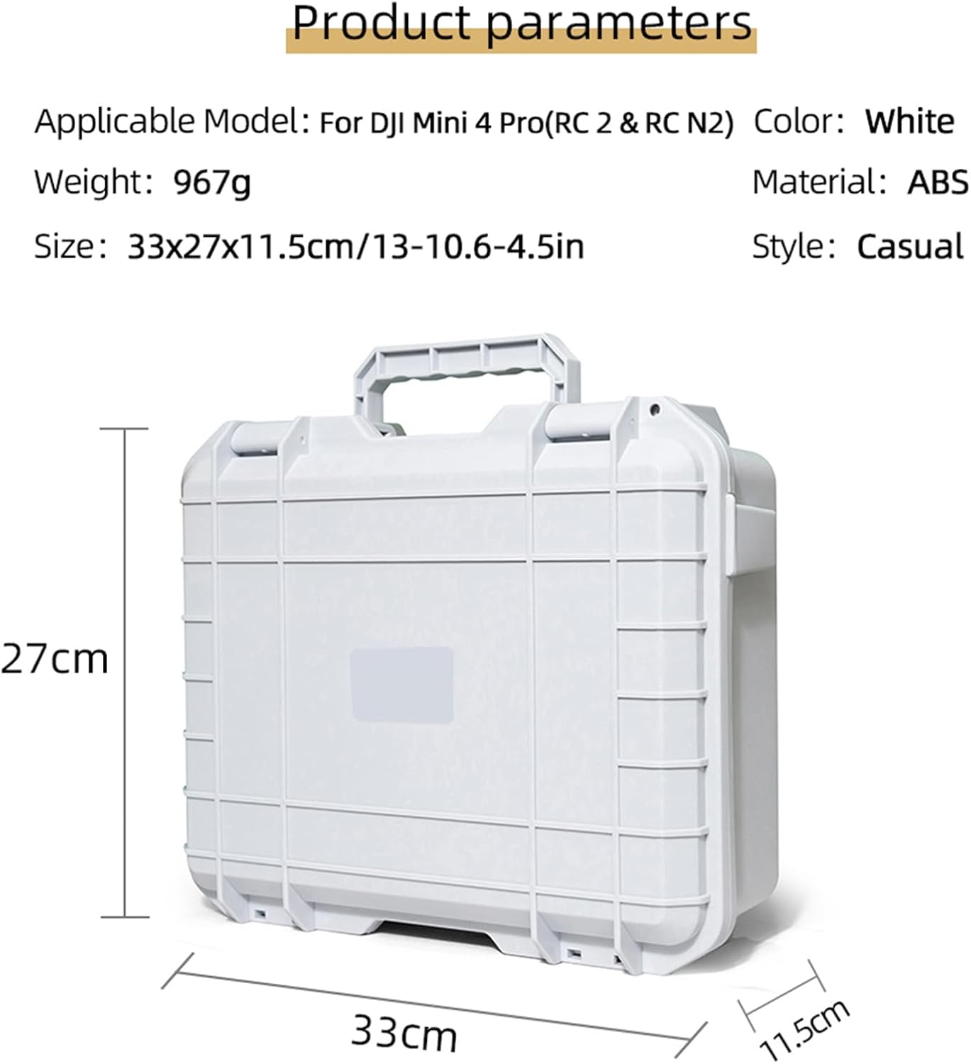 Funda rígida Mini 4 Pro, resistente a la presión impermeable para DJI Mini 4 Pro Drone Accesorios, Compatible con control remoto RC 2RC-N2