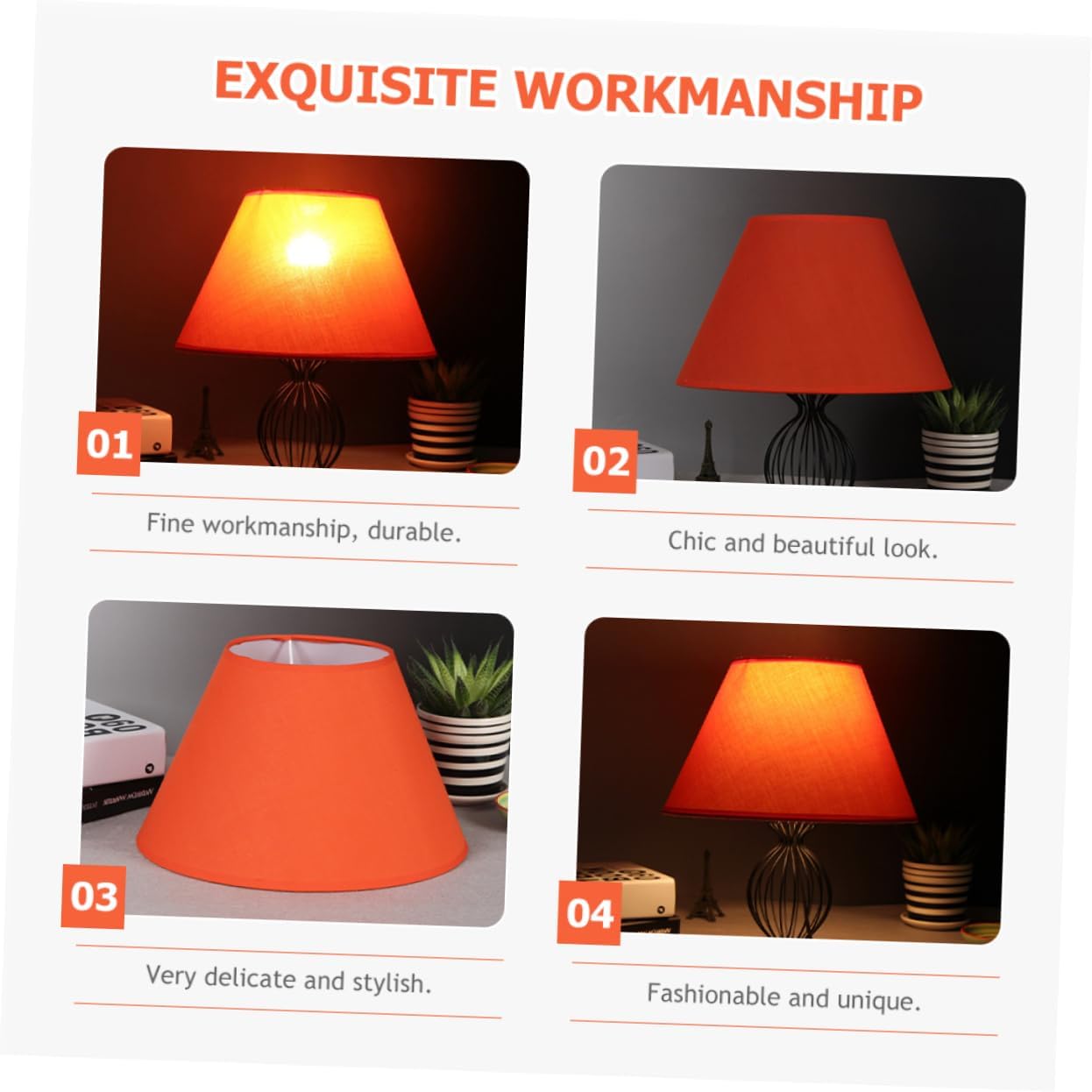 USHOBE Lámpara de escritorio simple para lámpara de pie, lámpara de pie, lámpara de pared, decoración de aplique de pared, pantalla de araña,