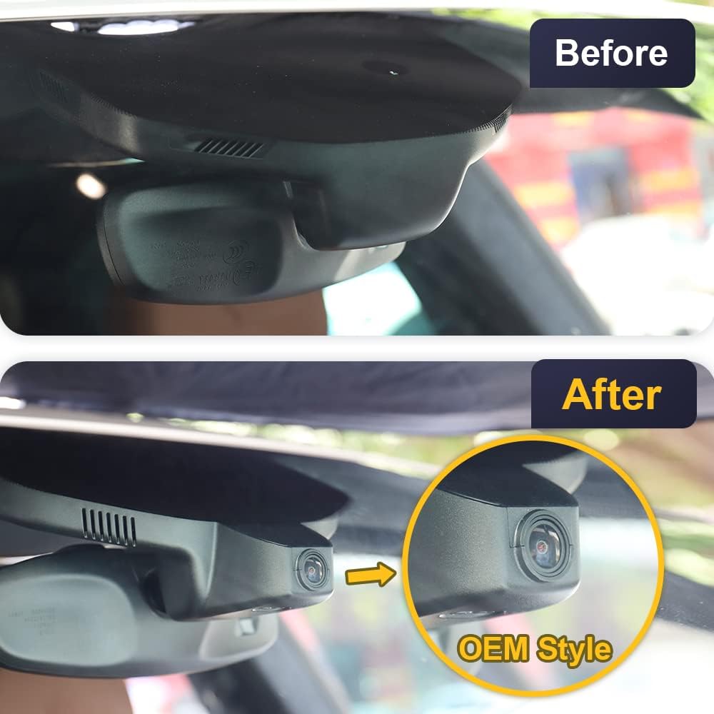 Fitcamx Cámara de tablero 4K adecuada para Maserati Quattroporte Ghibli GT S Q4 Gransport 2017 2018 2019 2020 2021 2022, aspecto OEM, video WiFi