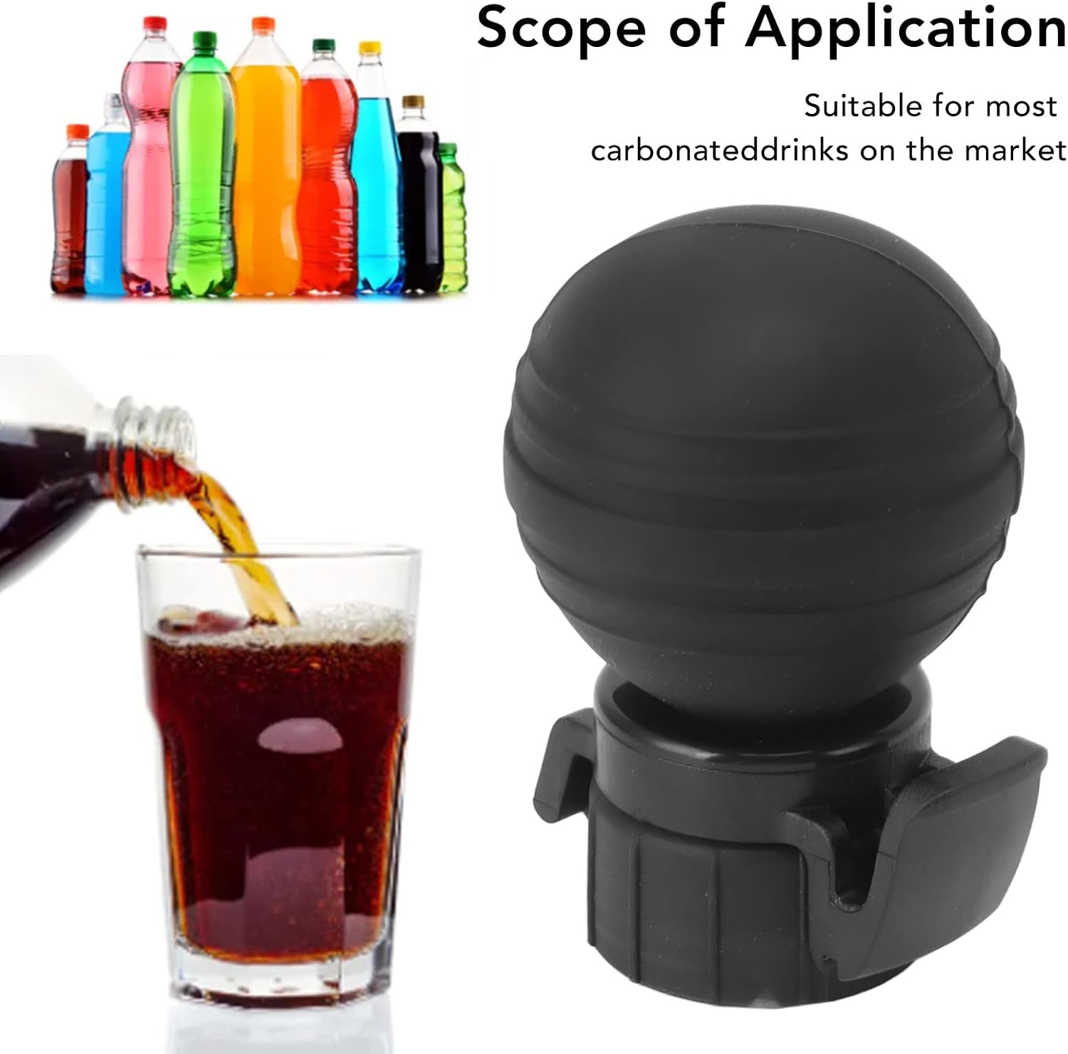 Tapa de botella de soda, tapa de silicona a prueba de fugas, tapa de bomba de aire carbonatada, tapa de bomba de Fizz Keeper, tapas de tapón para