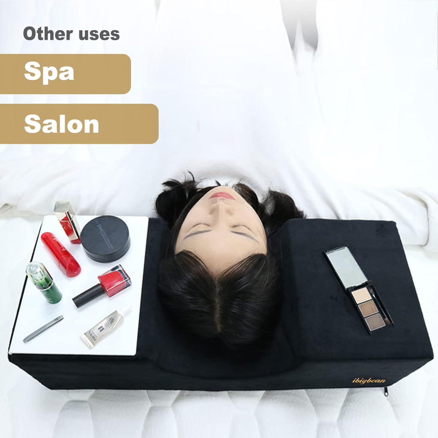 Extensión de pestañas, almohada de espuma para el cuello, almohada de salón de belleza, almohada curva de pestañas, almohada de contorno de cuello,