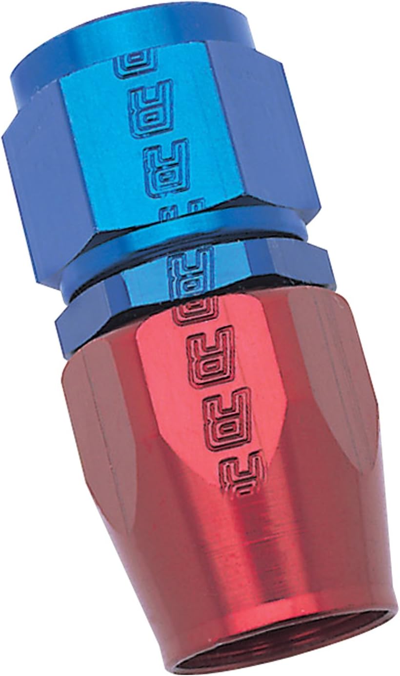 RUSSELLEDEL 610010 Aluminio anodizado rojoazul -4AN extremo recto de la manguera