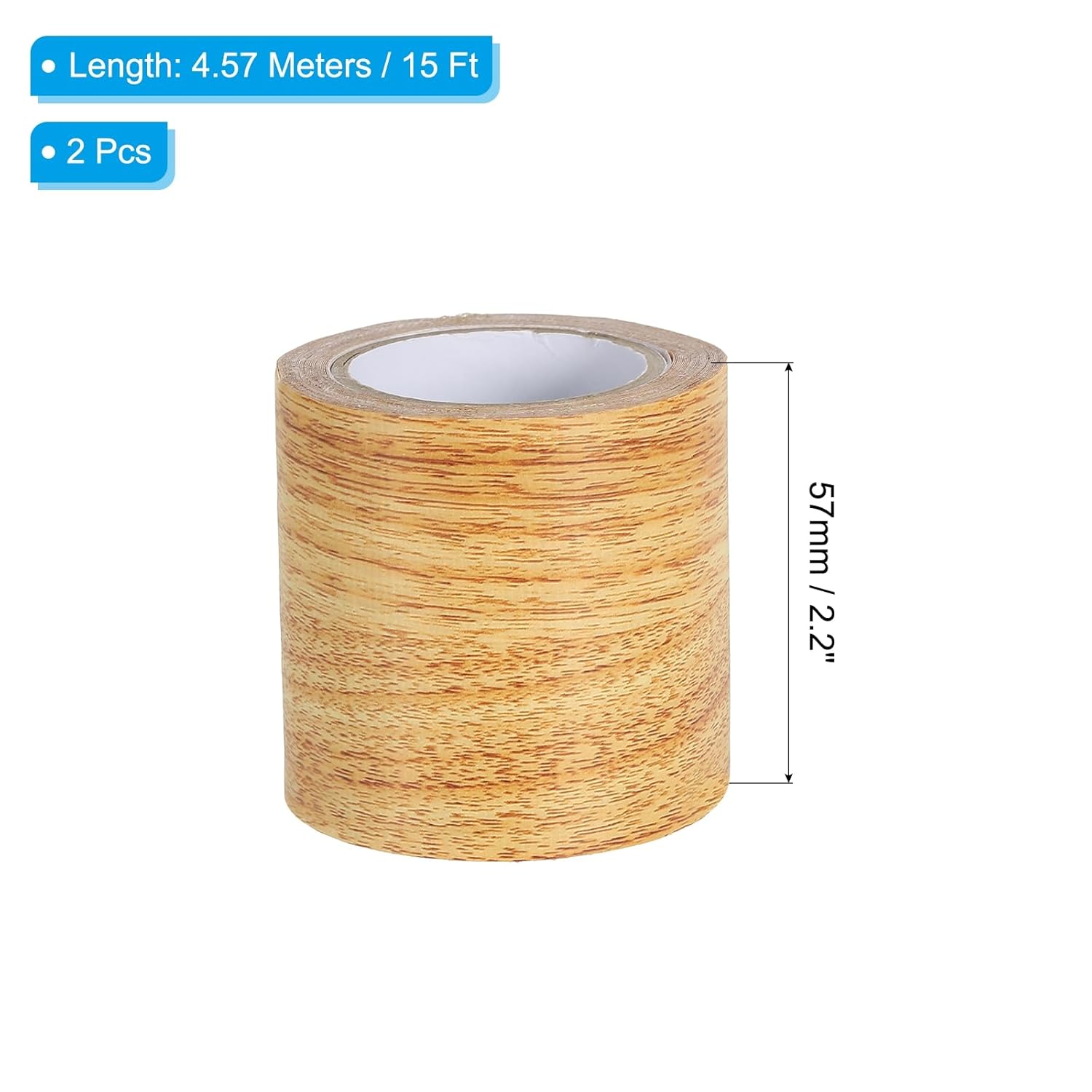 PATIKIL Cinta de reparación de grano de madera de 2.2 pulgadas x 30 pies, parche autoadhesivo con textura realista para reparación de piso, puerta,