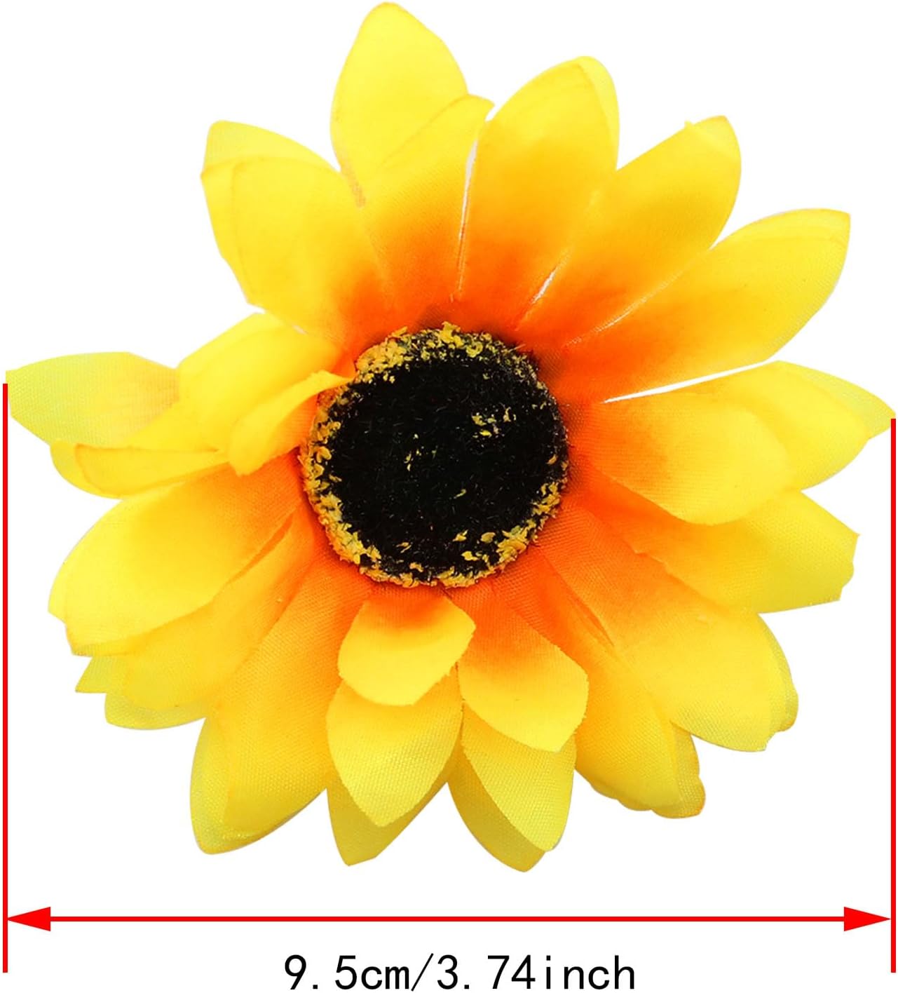 30 accesorios de flores artificiales de girasol, diámetro de 3.7 in, decoraciones de seda hechas a mano para árbol de Navidad, manualidades, hogar,