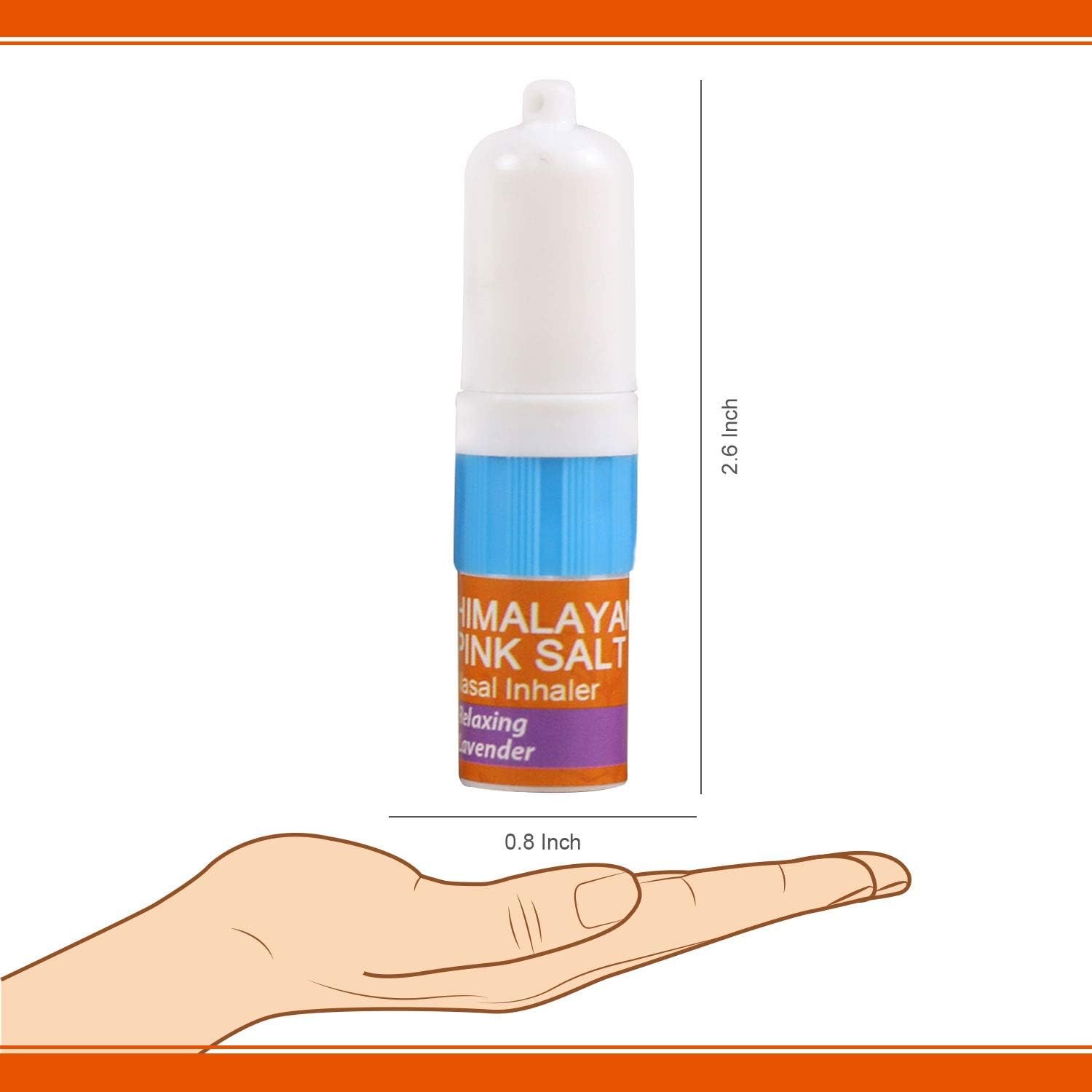 Natural Solution Inhalador nasal de sal rosa con aceites esenciales de lavanda relajantes, remedio para alivio de los senos nasales, alergias,