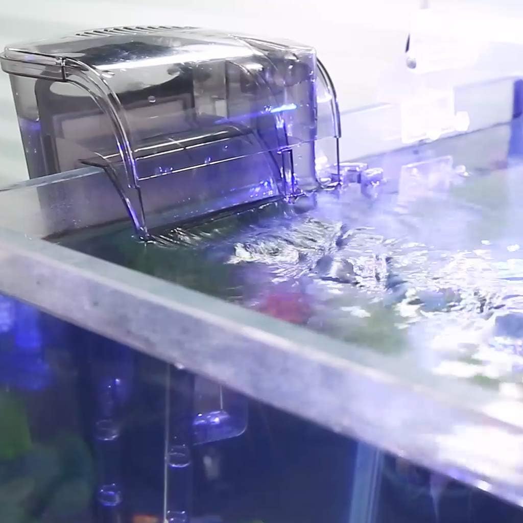 boxtech Filtro para colgar para acuario, bomba de oxígeno con suspensión en cascada de potencia, sumergible para colgar en la pared, carbón activado