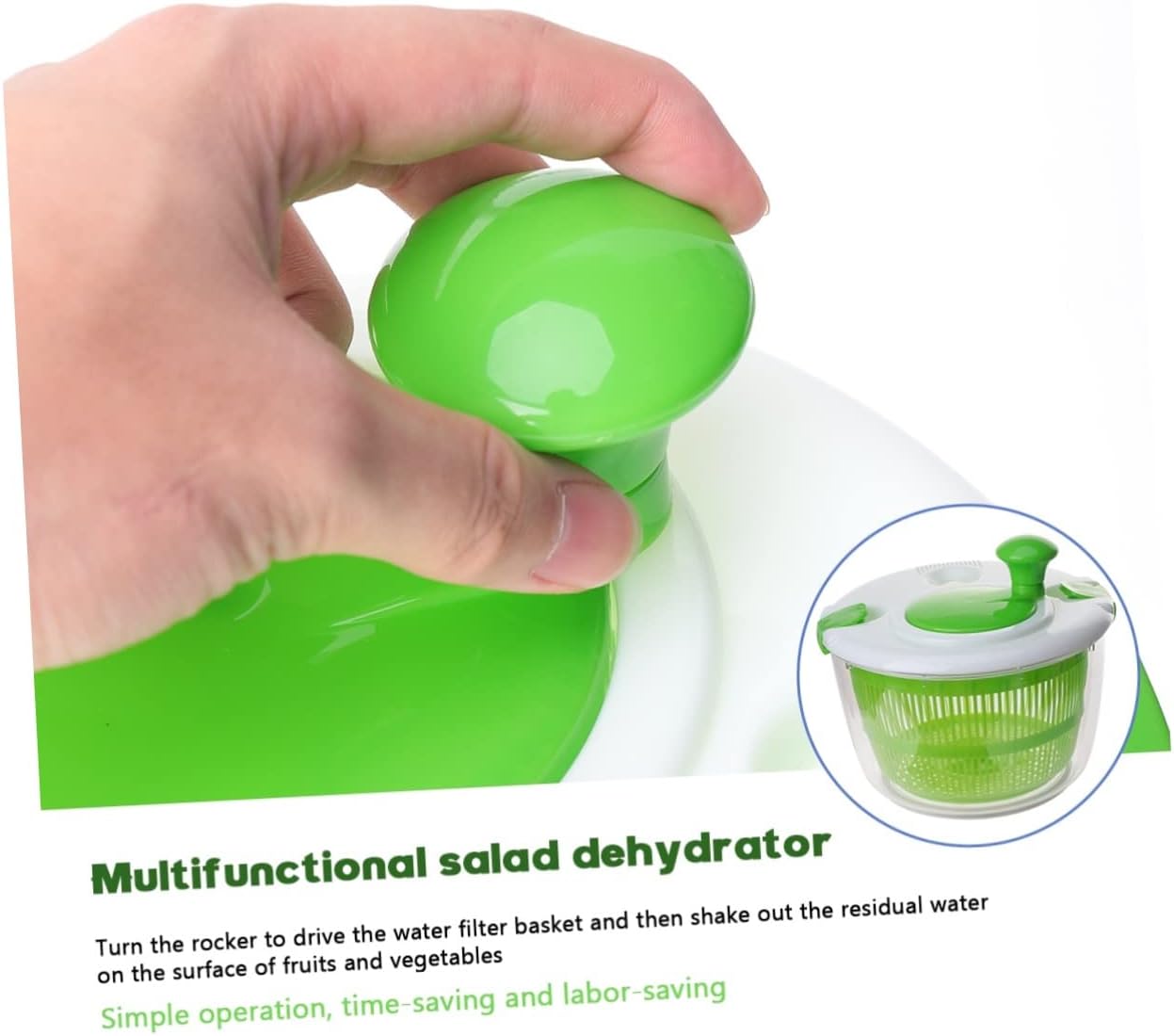 Cabilock Deshidratador de alimentos Pasta Ensalada Alimentos Máquina deshidratada Colador de pasta Colador de mano Ensalada Verdes mixtos Lavadora