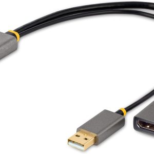 StarTech.com Cable adaptador HDMI a DisplayPort de 1 pie (11.8 in), convertidor HDMI 2.0 a DP 1.2 activo 4K 60Hz, HDR, alimentado por bus USB, StarTech.com Cable adaptador HDMI a DisplayPort de 1 pie (11.8 in), convertidor HDMI 2.0 a DP 1.2 activo 4K 60Hz, HDR, alimentado por bus USB,