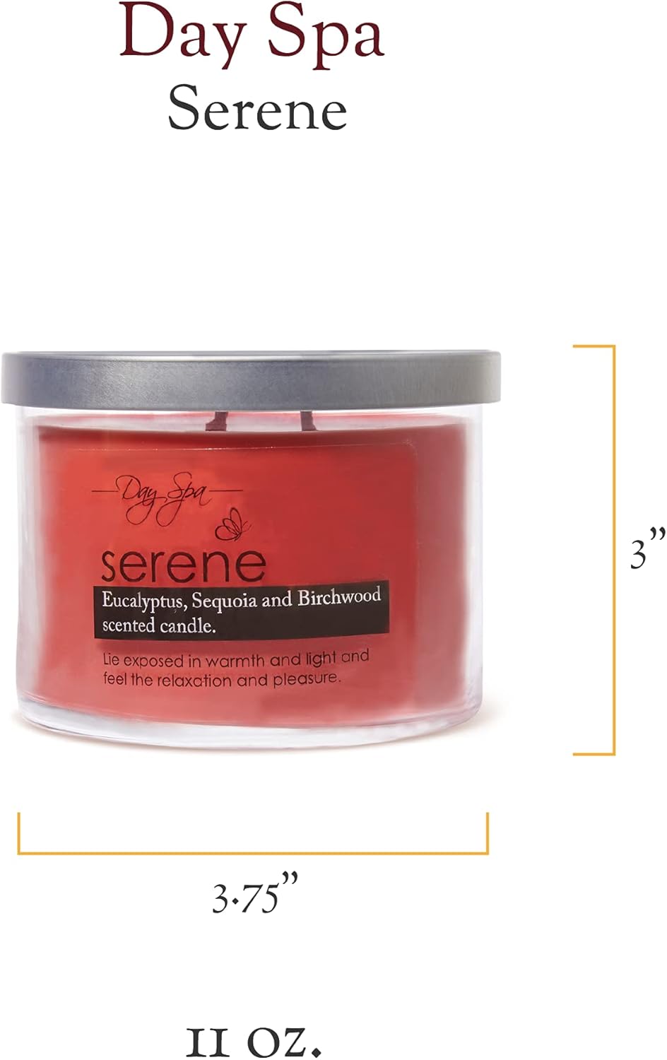 A Cheerful Giver Day Spa – Vela perfumada Serene, vela de soja de 11 onzas con 55 horas de tiempo de combustión, regalo de cumpleaños para mujeres