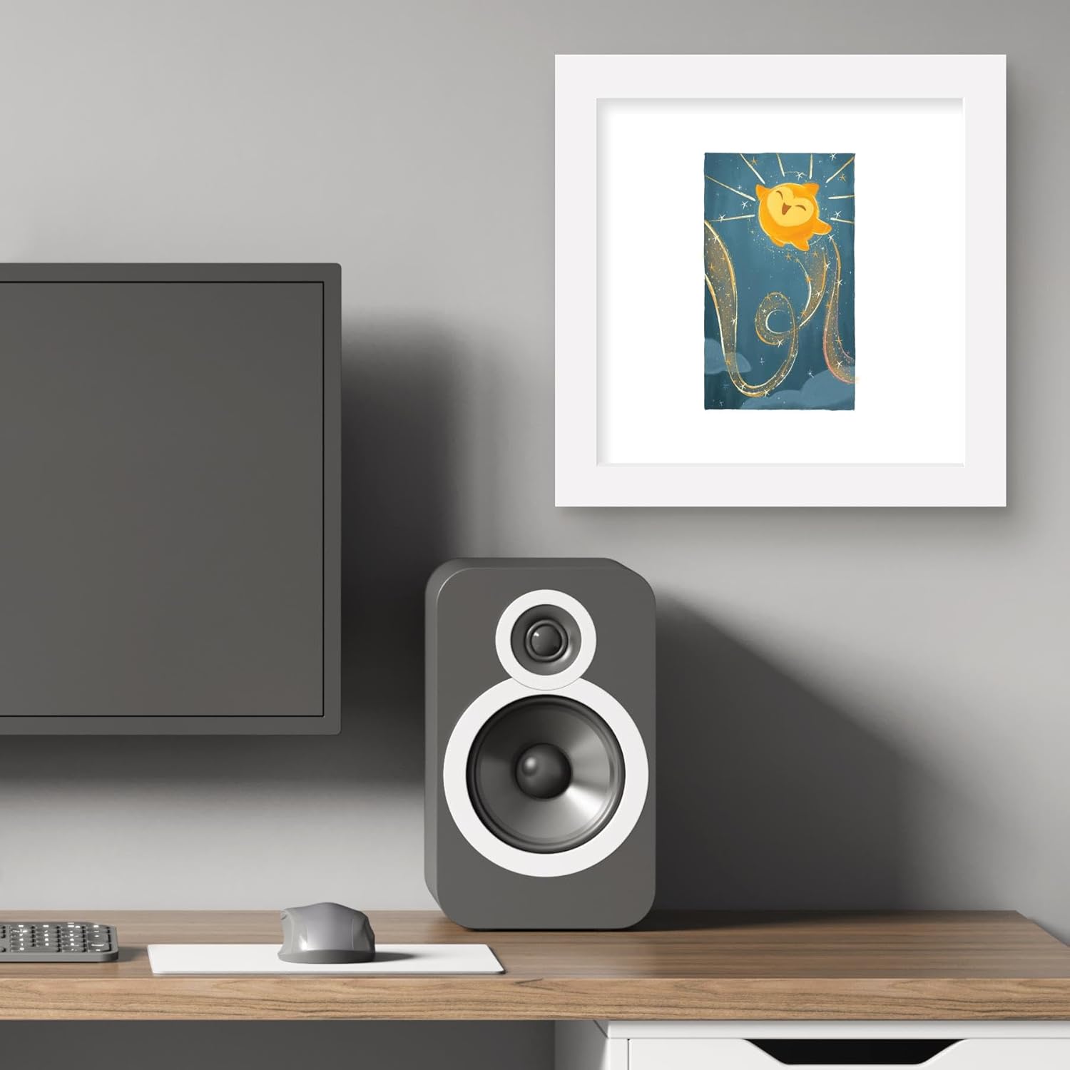 Trends International Gallery Pops Disney Wish – Wish Come True Panel #5 – Póster de pared, 12.00 x 12.00 pulgadas, versión de marco blanco