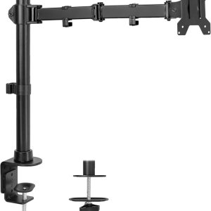 VIVO Soporte de escritorio con brazo para monitor grande, soporta pantallas de hasta 45 pulgadas, soporte totalmente ajustable con abrazadera en C y VIVO Soporte de escritorio con brazo para monitor grande, soporta pantallas de hasta 45 pulgadas, soporte totalmente ajustable con abrazadera en C y