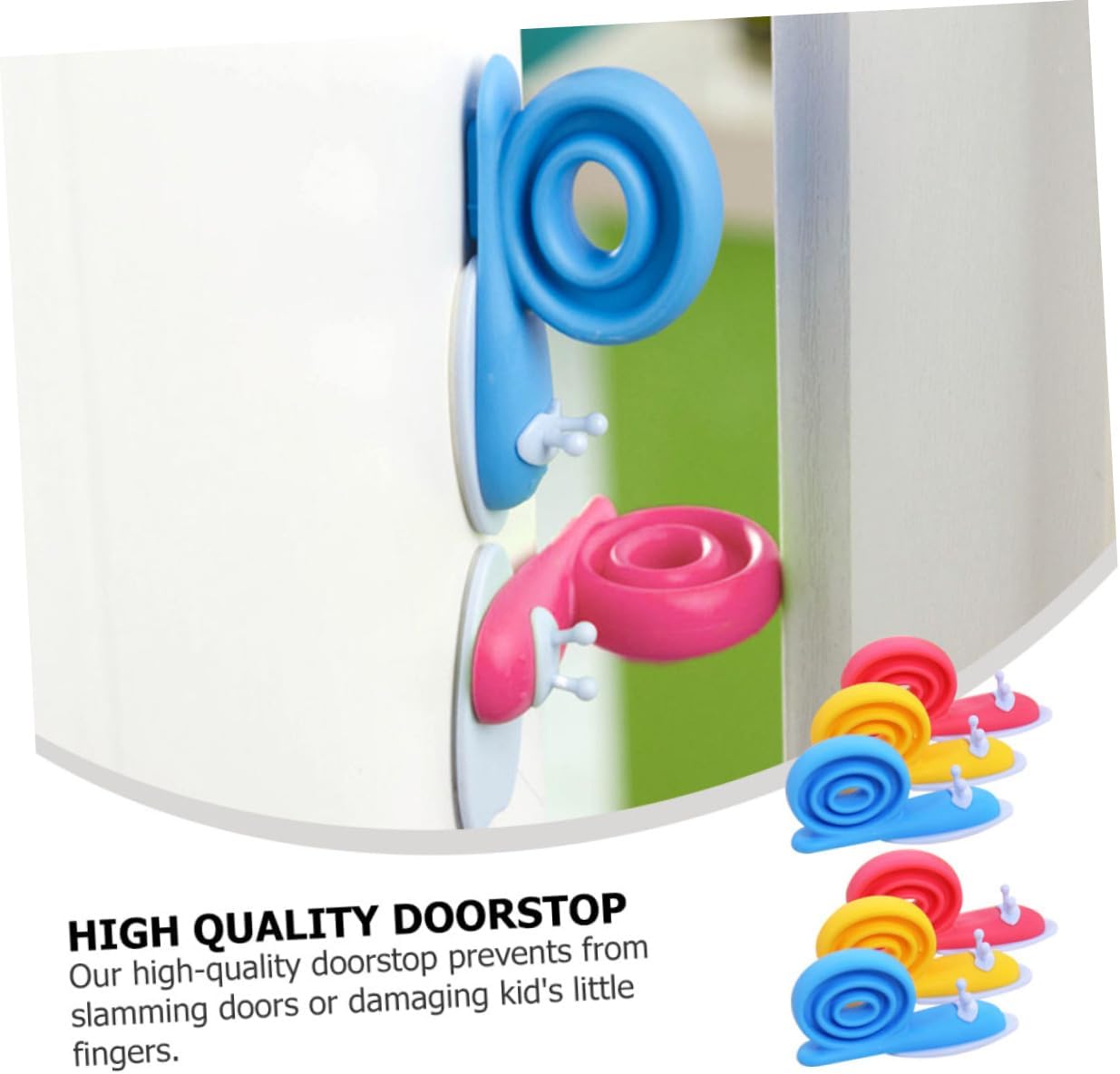 6 piezas de clip decorativo para puerta, protector de dedo de caracol, tapón de puerta de caracol, tapón decorativo para puerta de cuarto de bebé,