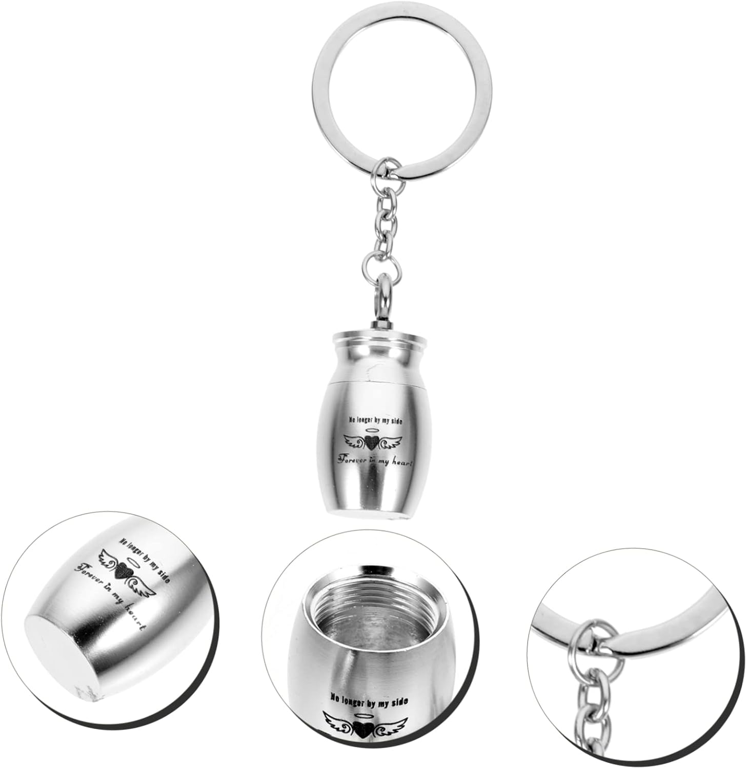 Garneck Collar de urna, collar de urna, urnas para cenizas, llavero de metal, colgantes de cenizas para mascotas, urna para mascotas, soporte para
