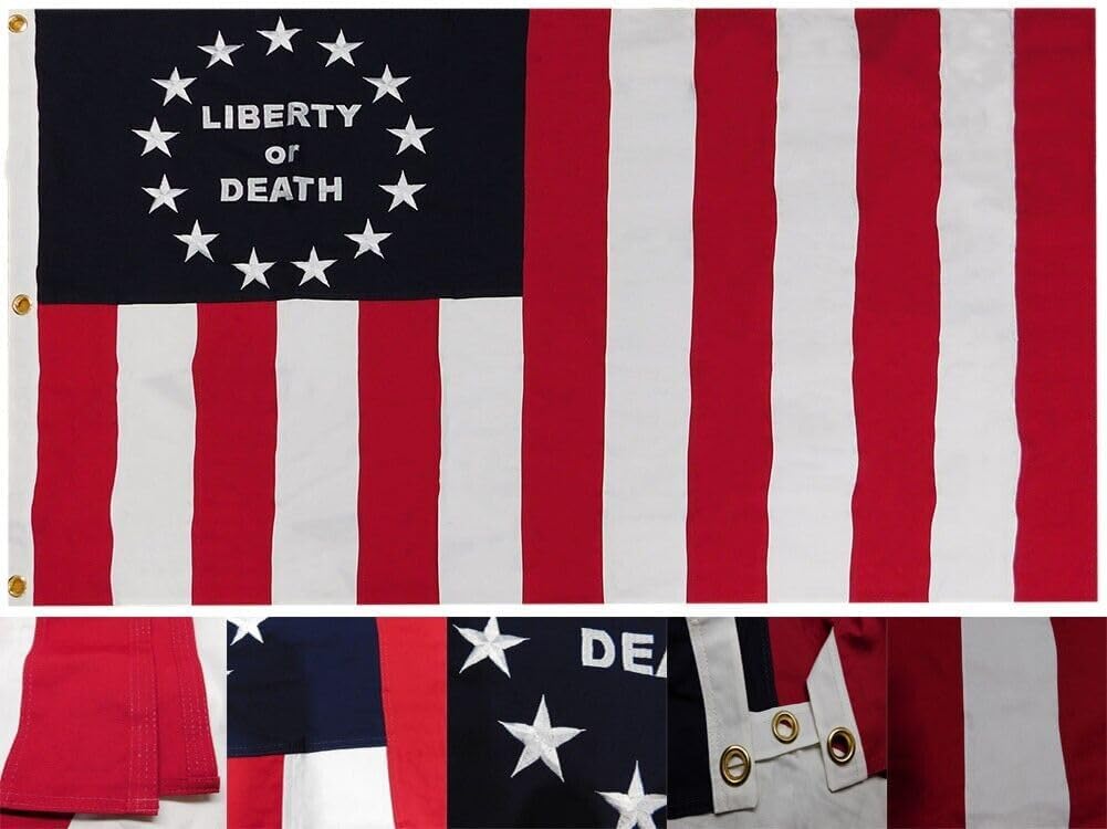 Premium Or Death 3×5 3’x5′ Indoor Cotton Flag 3 Clips