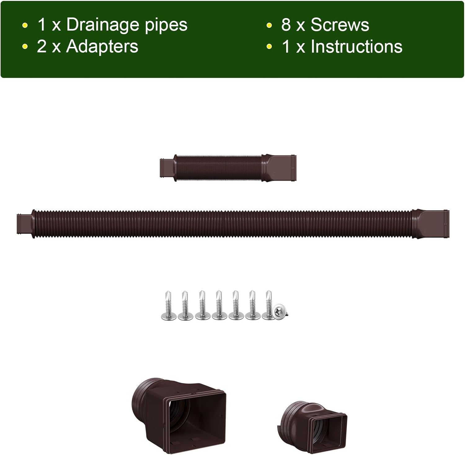 Extensiones de bajante de canalón de lluvia, extensor de bajante para drenaje de agua de lluvia flexible, tubo de extensión de drenaje de boquilla y