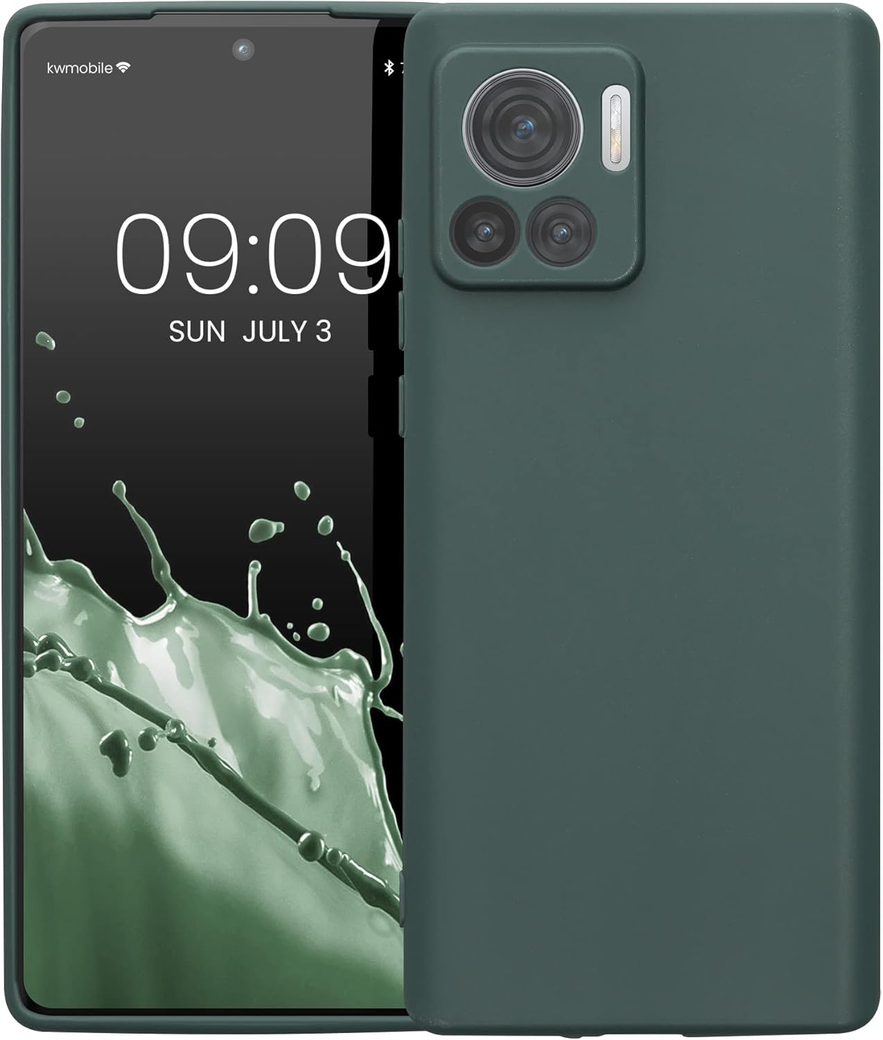 kwmobile Funda compatible con Motorola Edge 30 Ultra – Funda protectora delgada de TPU – Acabado mate suave – Azul Verde