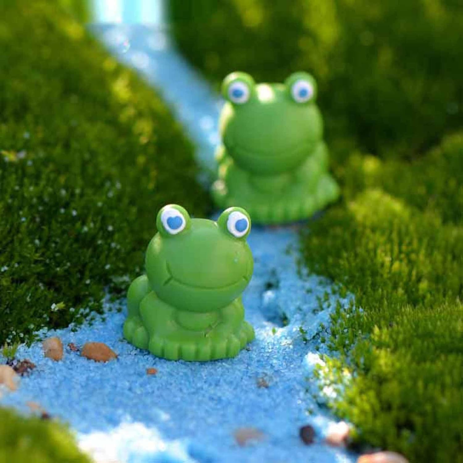 Mini Frogs – Paquete de 100200 unidades, figuras de ranas pequeñas de resina, ranas de jardín, ranas verdes, decoración en miniatura para el hogar,
