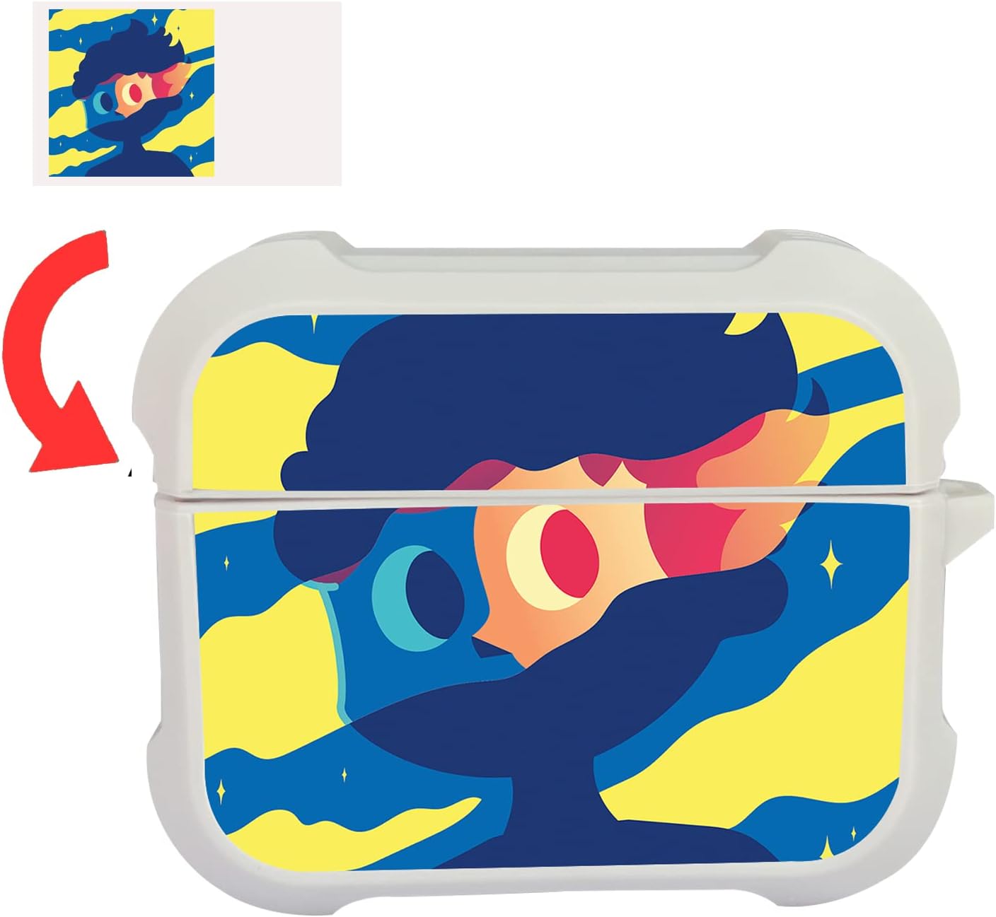 5 piezas de funda de TPU suave para sublimación, compatible con AirPods Pro, bricolaje, estuche en blanco, regalos personalizados con insertos,