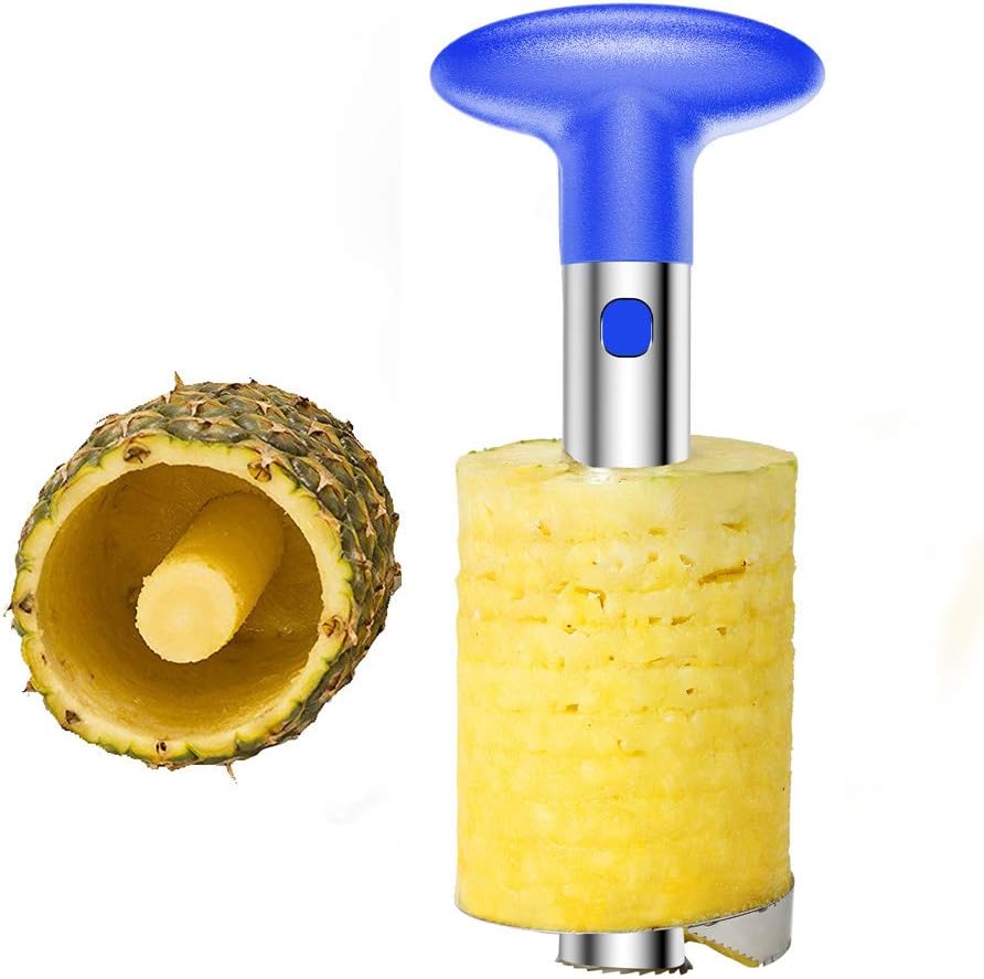 Herramienta descorazonadora y cortadora de piña, pelador de piña fresca de acero inoxidable, herramientas de extracción de núcleo de piña de primera