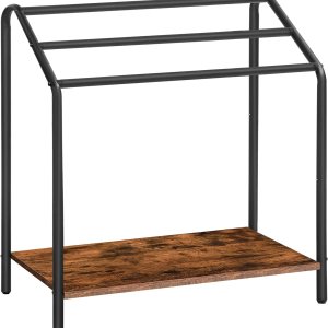 HOOBRO Toallero independiente para baño, estante de mantas de 3 niveles para sala de estar, 31.5 pulgadas de largo x 14.2 pulgadas de ancho x 33.9 HOOBRO Toallero independiente para baño, estante de mantas de 3 niveles para sala de estar, 31.5 pulgadas de largo x 14.2 pulgadas de ancho x 33.9