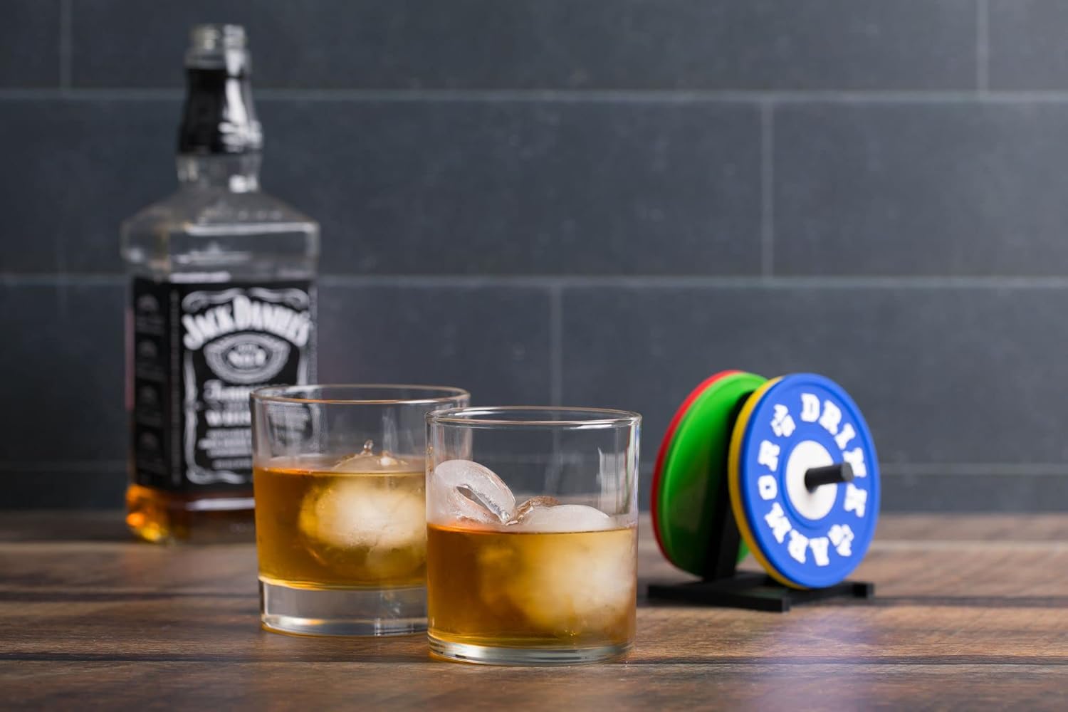 Molde de silicona para cubitos de hielo y whisky con pesas rusas (paquete de 2) para bebidas de fusión lenta, sin fugas, hielo para cócteles,