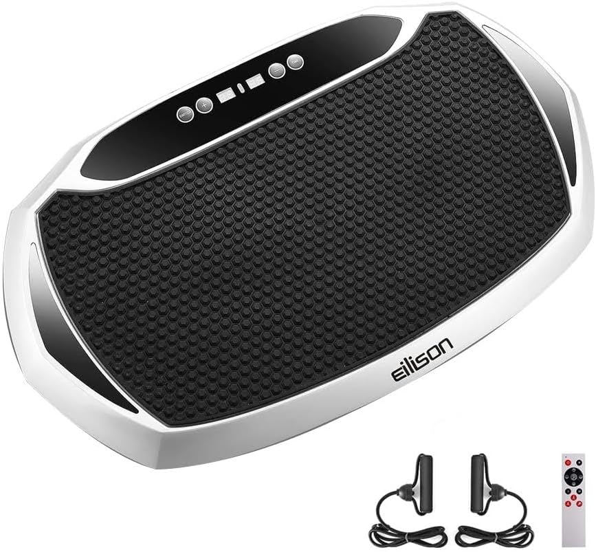 EILISON Bolt Vibration Plate – Máquina de ejercicios en el hogar con bandas de bucle para pérdida de peso, tonificación y entrenamiento en casa de