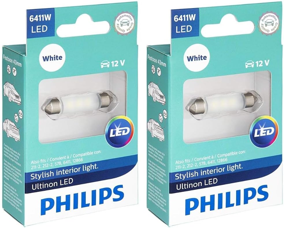 Philips Automotive Lighting 6411WLED Ultinon LED (blanco), paquete de 2
