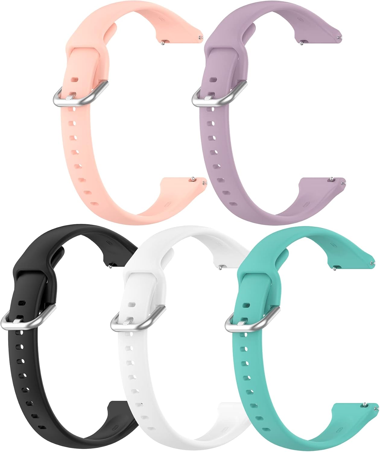 Silionce – Paquete de 5 correas de reloj inteligentes de 0.78 pulgadas compatibles con Donerton P22 P32 P36 P40KALINCO P22 para mujeres y niños