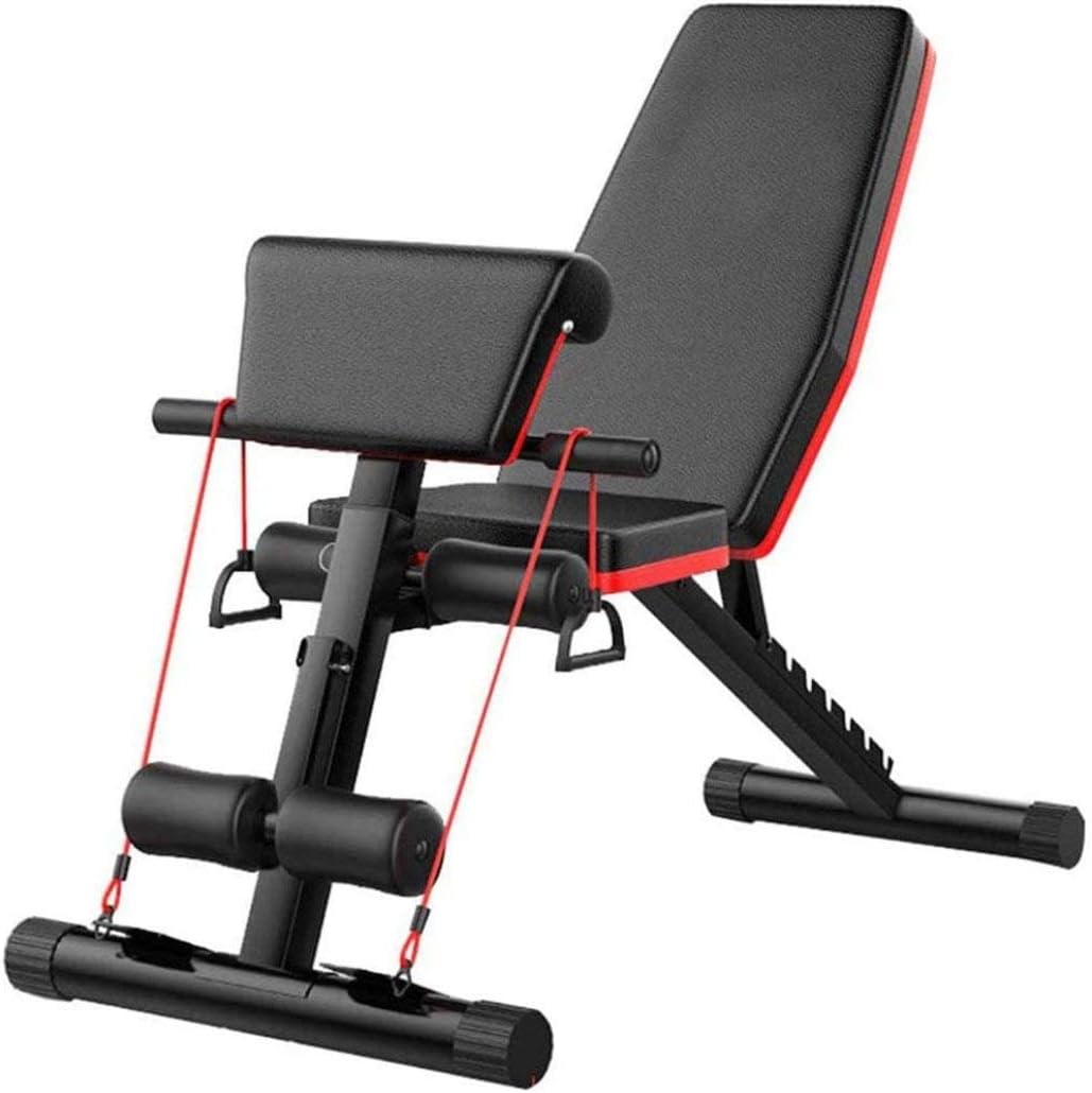 Banco de pesas ajustable, banco multiusos para sentarse, plano, inclinado, declinar, entrenamiento de fuerza, banco de gimnasio para entrenamiento