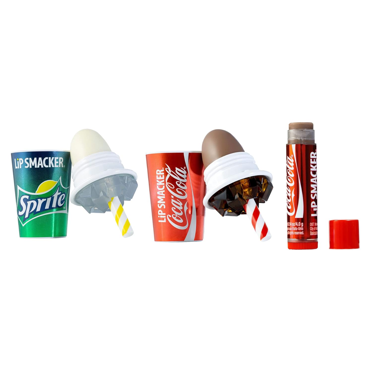 Lip Smacker Colección Coca Cola, bálsamo labial infantil – Coca-Cola & Sprite, trío