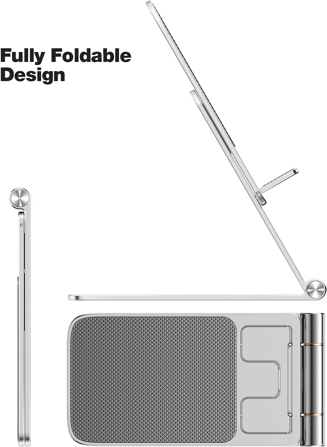 MEISO Soporte para teléfono celular, totalmente plegable para escritorio, soporte de teléfono móvil de escritorio compatible con iPhone, Samsung