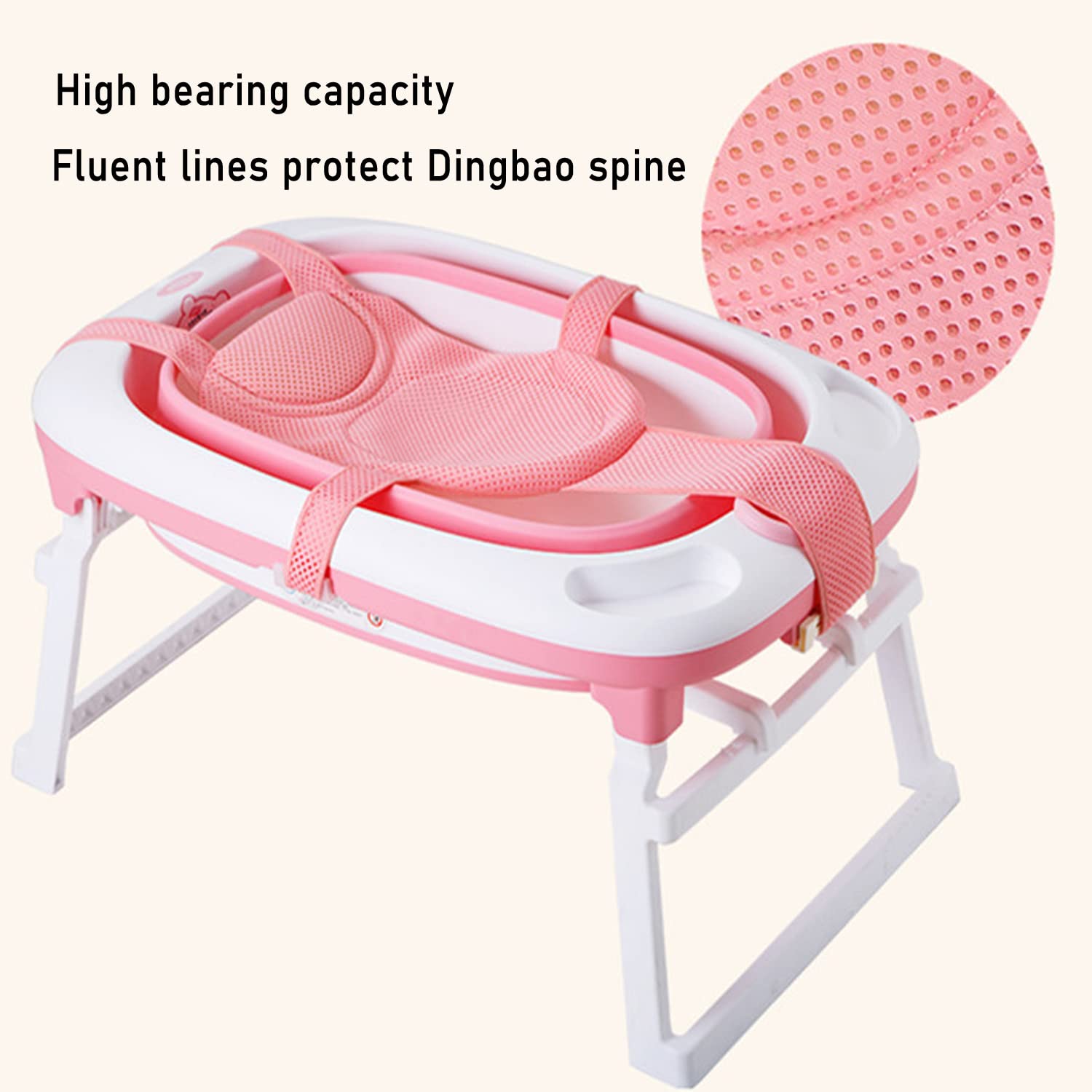 Red de soporte para asiento de baño para bebé, almohadilla suave para reposacabezas de bebé, transpirable, para recién nacidos, para bañera y ducha,