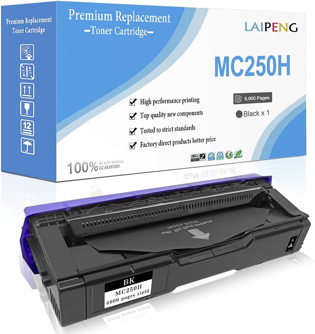 Cartucho de tóner compatible negro para impresoras Ricoh M C250FWB P C301W de alta capacidad 6,900 páginas (negro x 1)