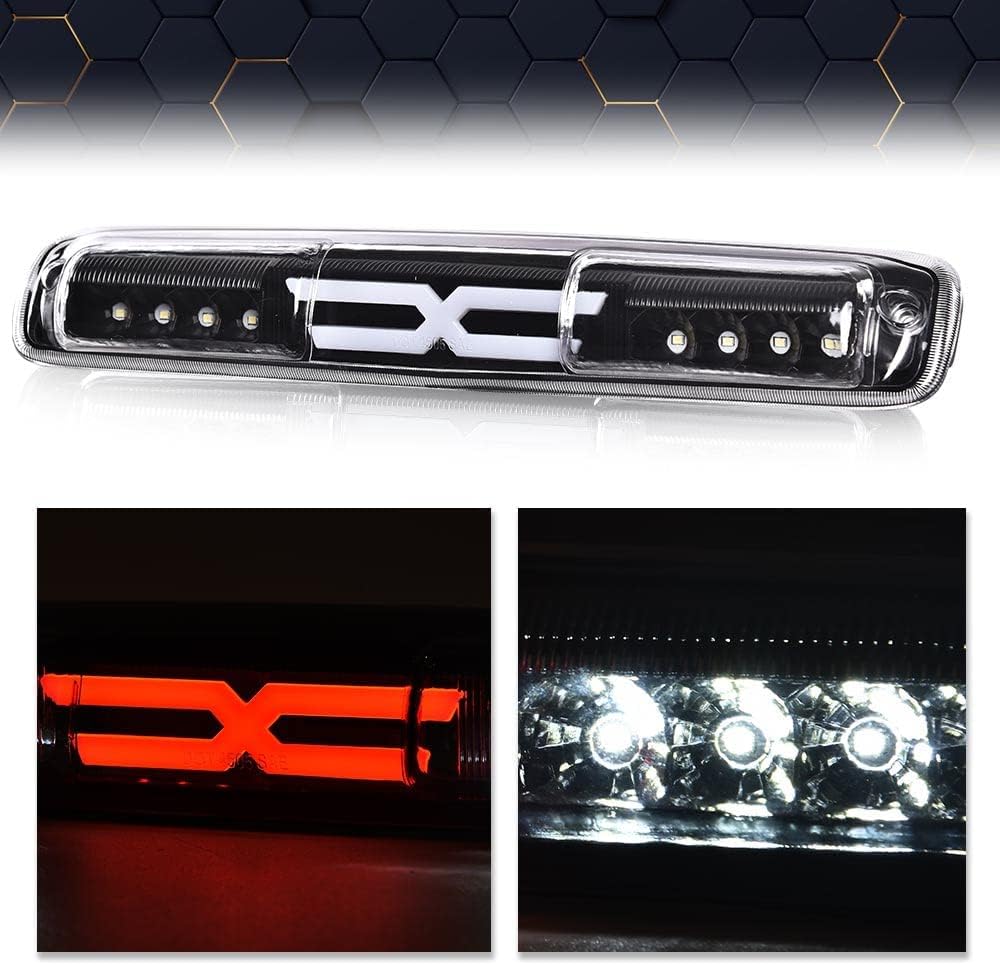 PIT66 3 luz LED de freno, compatible con Chevy Silverado 1500 2500 3500 y modelos HD 99-06 compatible con GMC Sierra 1500 2500 3500 y modelos HD